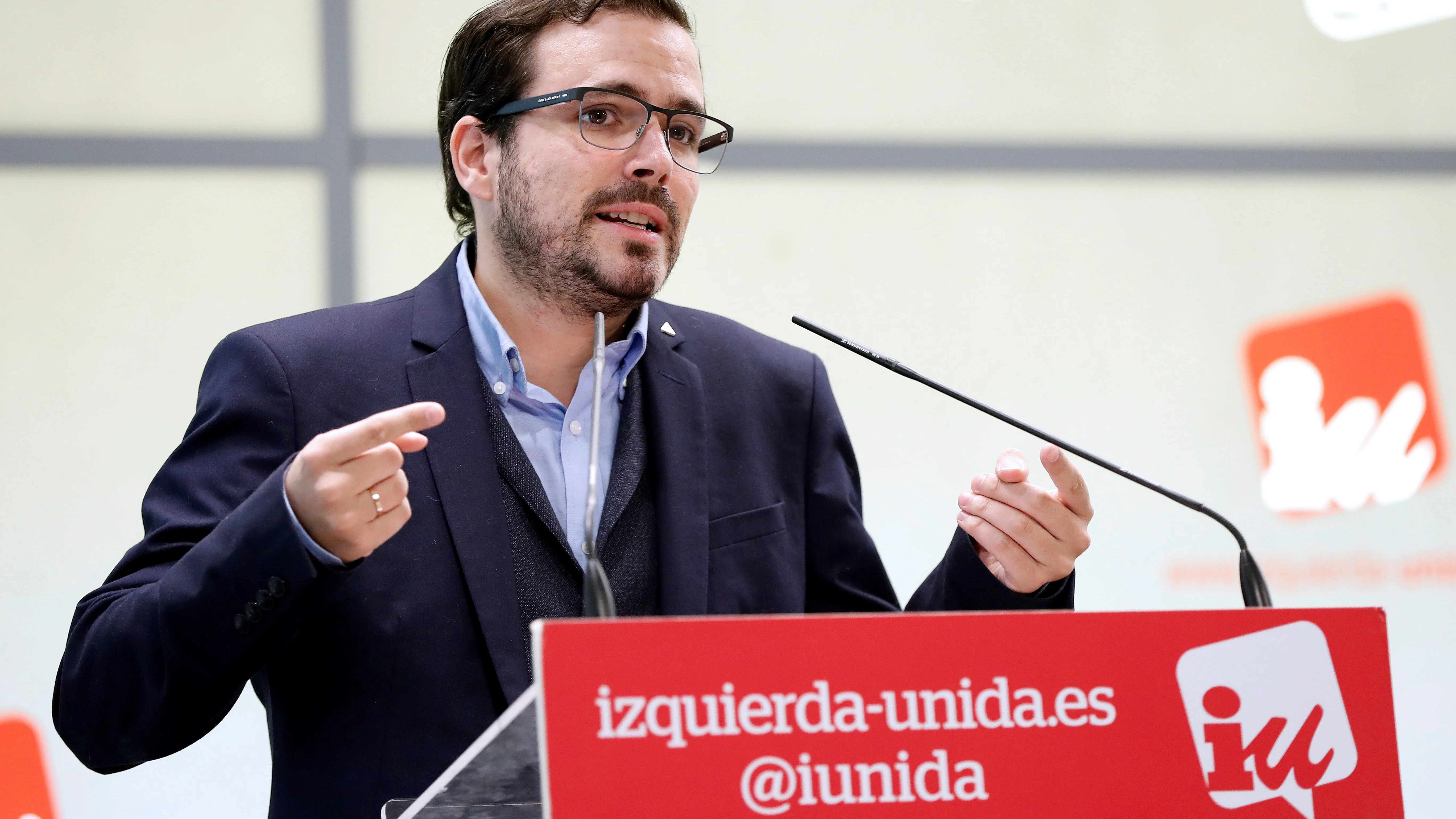 El coordinador federal de IU, Alberto Garzón