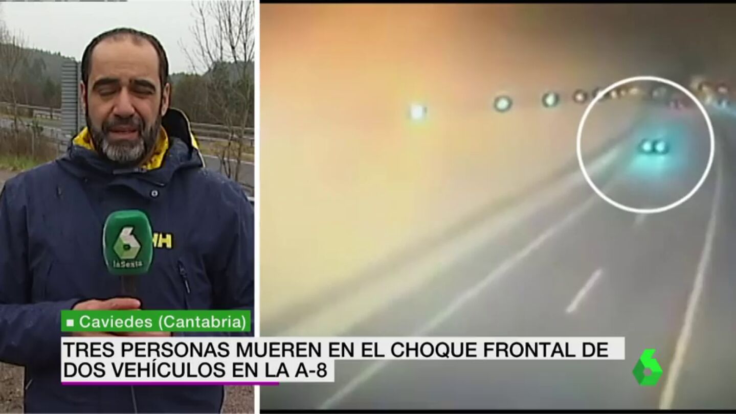 Mueren tres personas en Cantabria en una colisi&oacute;n con un turismo que circulaba en direcci&oacute;n contraria en la A-8