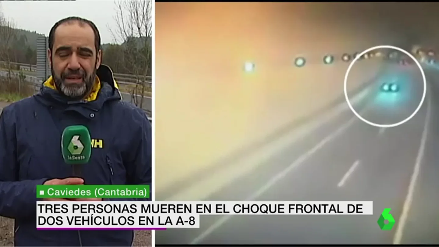 Mueren tres personas en Cantabria en una colisión con un turismo que circulaba en dirección contraria en la A-8 Mueren tres personas en Cantabria en una colisión con un turismo que circulaba en dirección contraria en la A-8
