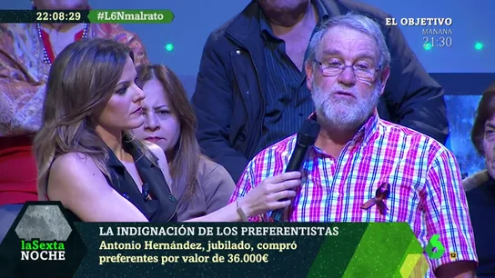 Antonio Hernández, un jubilado que compró preferentes por valor de 36.000 euros Antonio Hernández, un jubilado que compró preferentes por valor de 36.000 euros