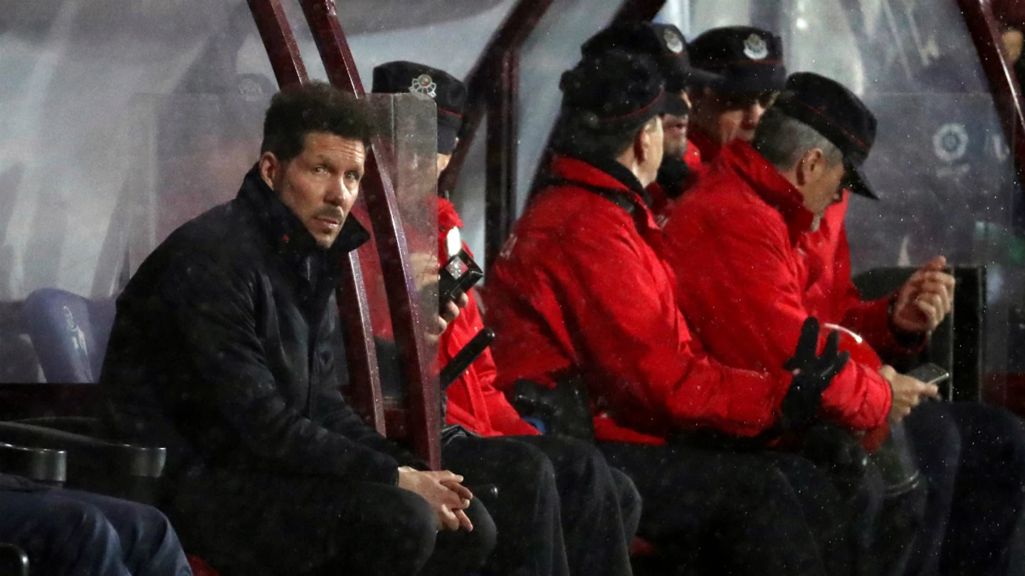 Simeone, en el banquillo de Ipurua Simeone, en el banquillo de Ipurua