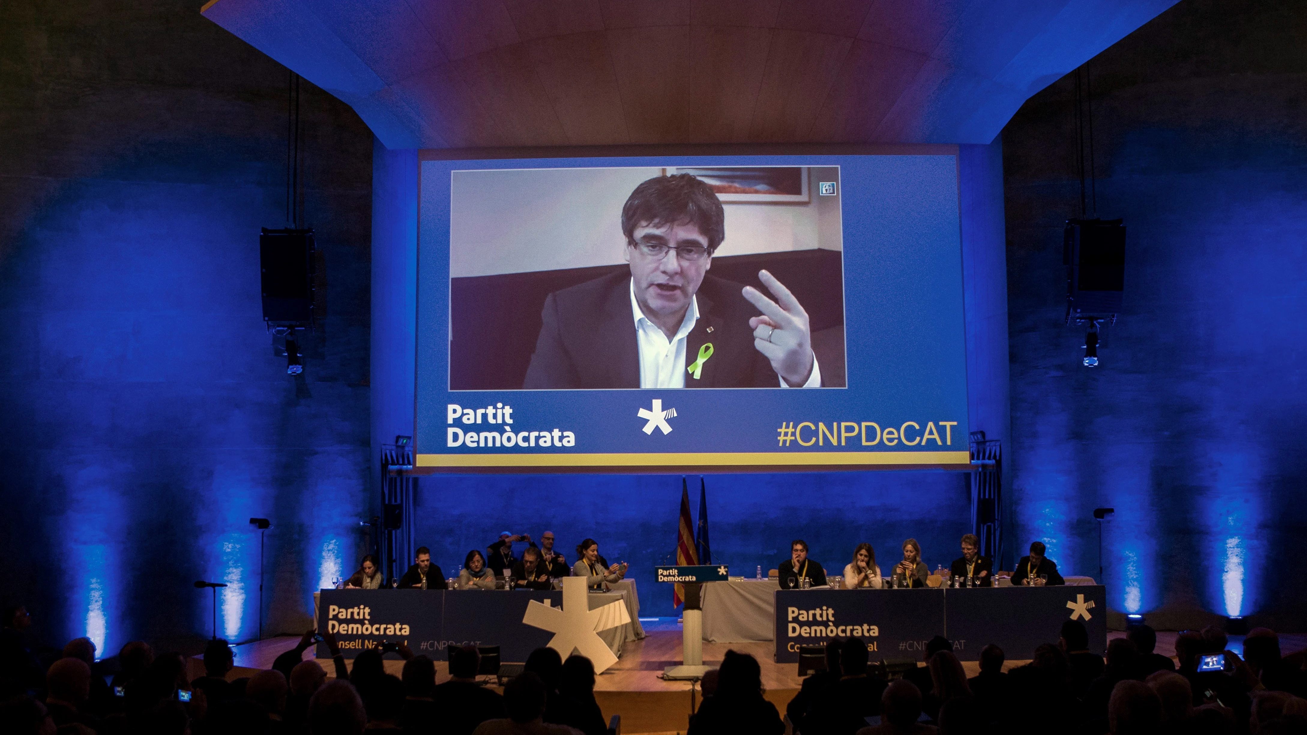 Carles Puigdemont, interviene en el Consell Nacional de su partido por videoconferencia