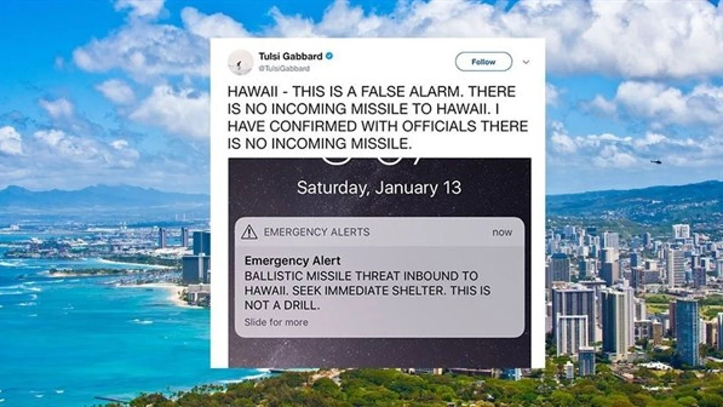 Alerta enviada por las autoridades de Hawái Alerta enviada por las autoridades de Hawái