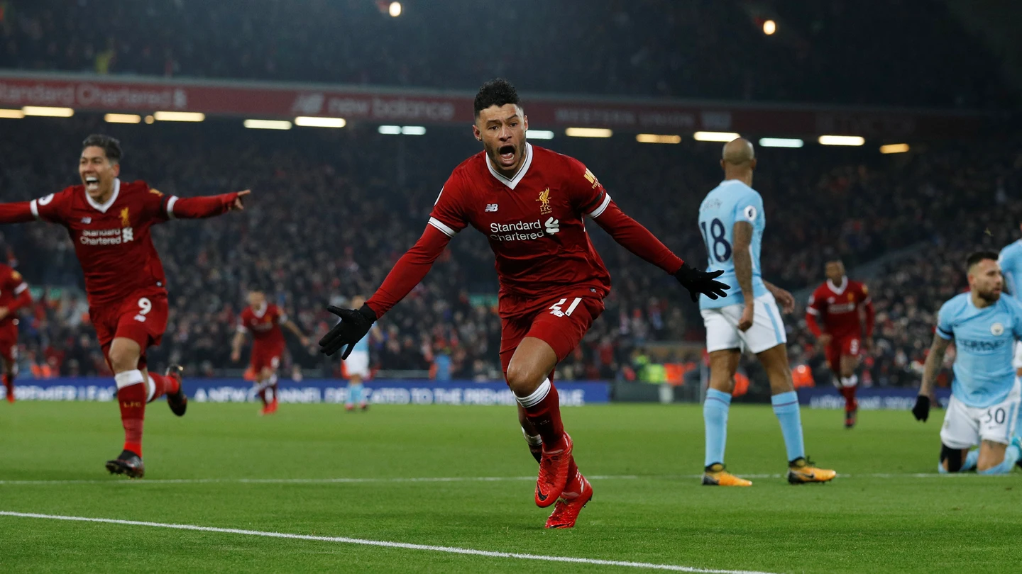 Alex Oxlade-Chamberlain celebra el 1-0 ante el Manchester City Alex Oxlade-Chamberlain celebra el 1-0 ante el Manchester City