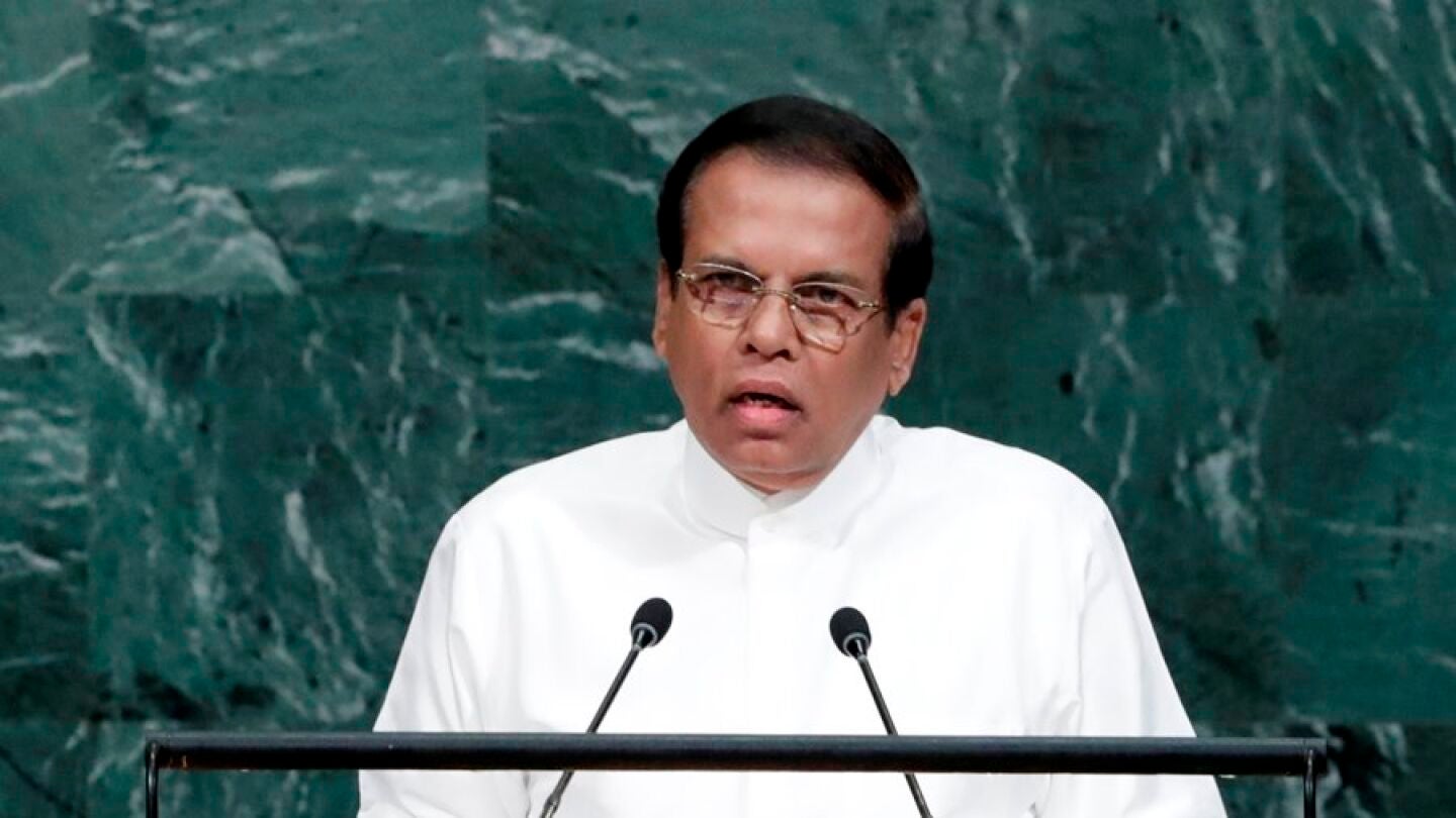 El presidente de Sri Lanka, Maithripala Sirisena