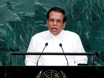 El presidente de Sri Lanka, Maithripala Sirisena El presidente de Sri Lanka, Maithripala Sirisena