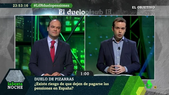 'Duelo de pizarras' sobre el futuro de las pensiones 'Duelo de pizarras' sobre el futuro de las pensiones