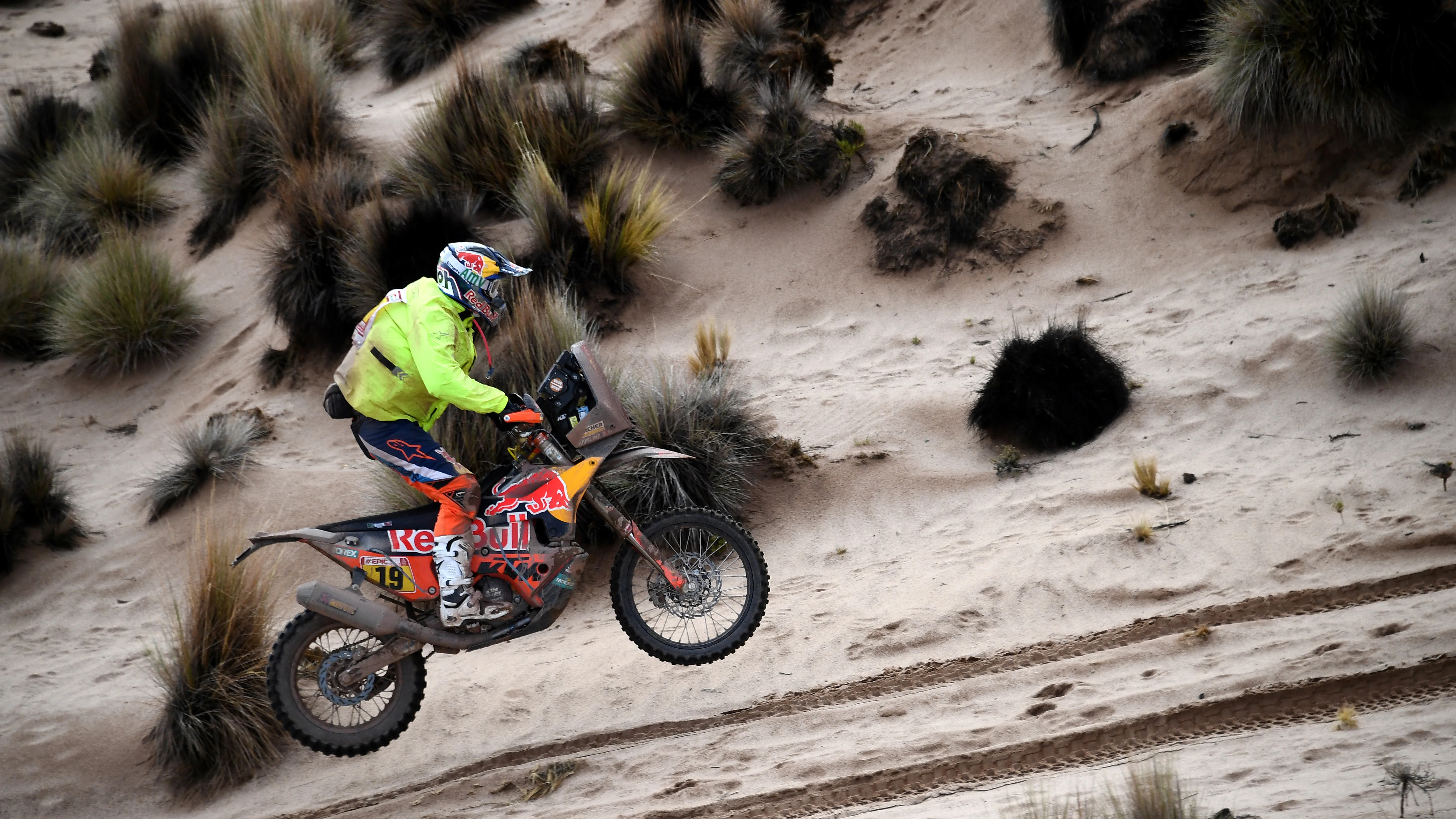 Antoine Meo durante el Dakar