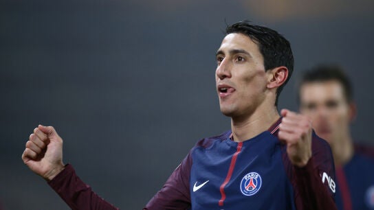 Di Mar&iacute;a celebrando el gol ante el Nantes