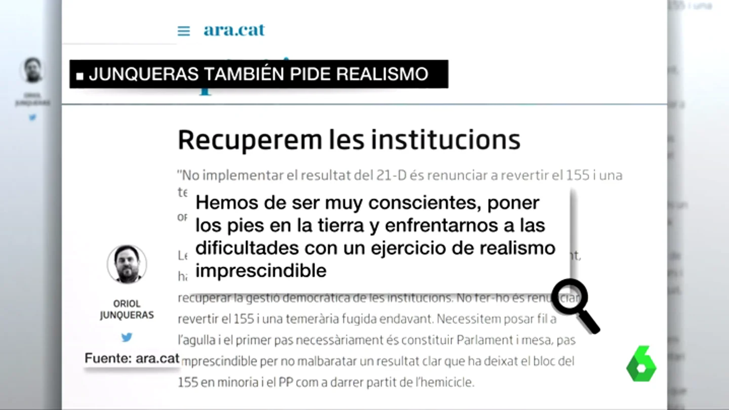 La carta que escribe Junqueras desde la cárcel La carta que escribe Junqueras desde la cárcel