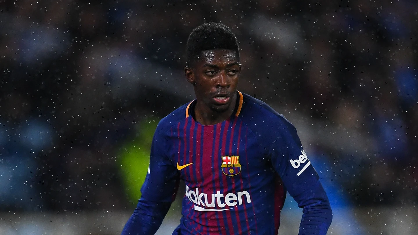 Dembelé, durante el partido contra la Real Sociedad Dembelé, durante el partido contra la Real Sociedad