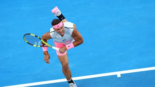 Rafa Nadal, durante su debut en el Open de Australia Rafa Nadal, durante su debut en el Open de Australia