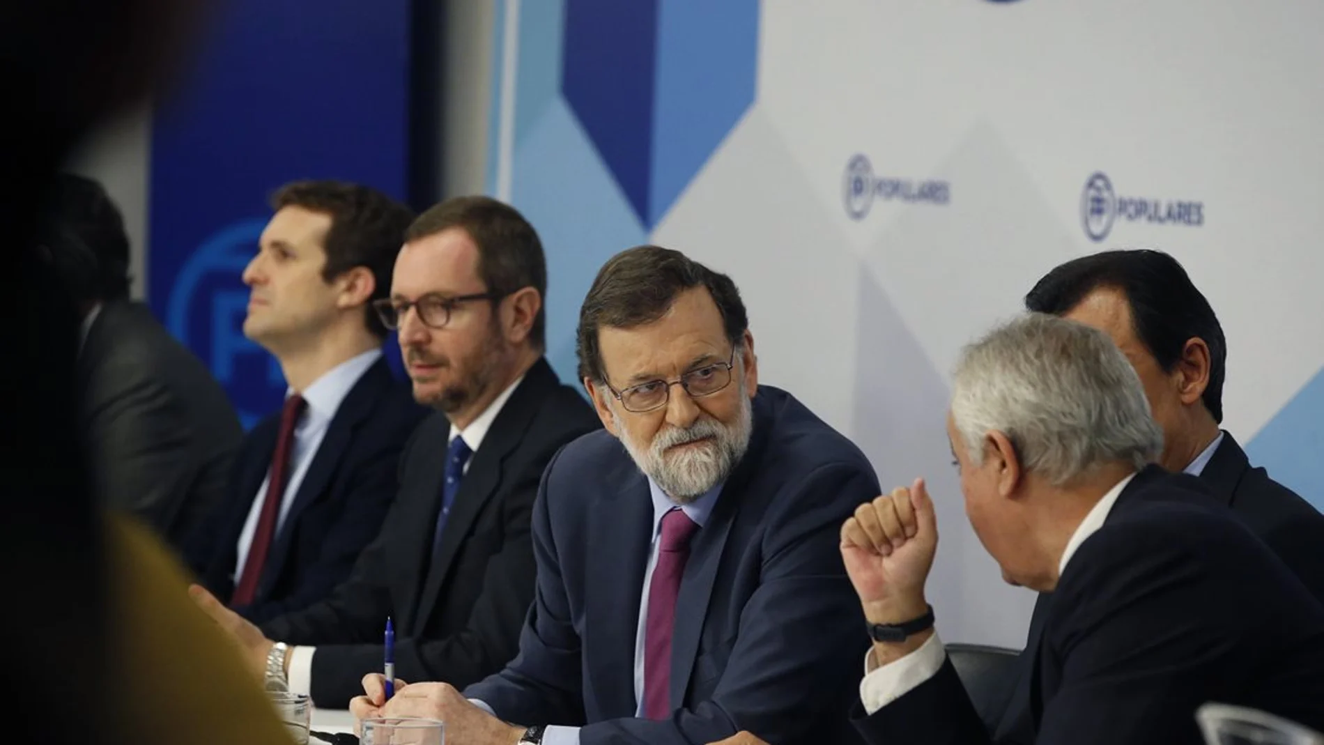 Mariano Rajoy en la Junta Directiva del PP