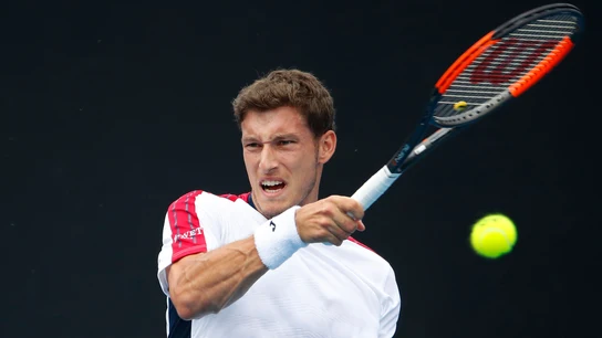 Pablo Carreño, durante su debut en el Open de Australia Pablo Carreño, durante su debut en el Open de Australia