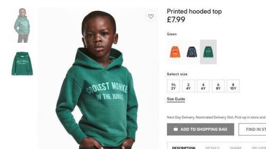Imagen de la pol&eacute;mica sudadera de H&M