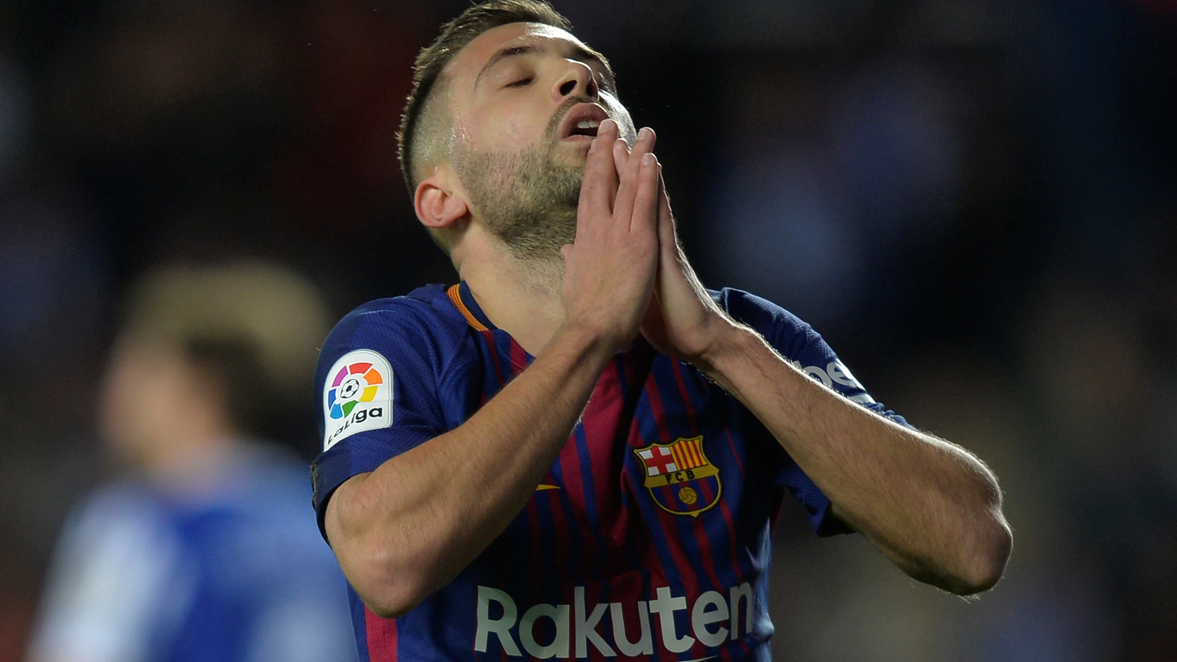 Jordi Alba, durante el partido contra la Real Sociedad