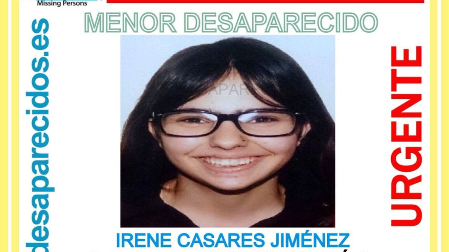 Cartel de b&uacute;squeda de Irene CAsares, desaparecida en &Aacute;vila