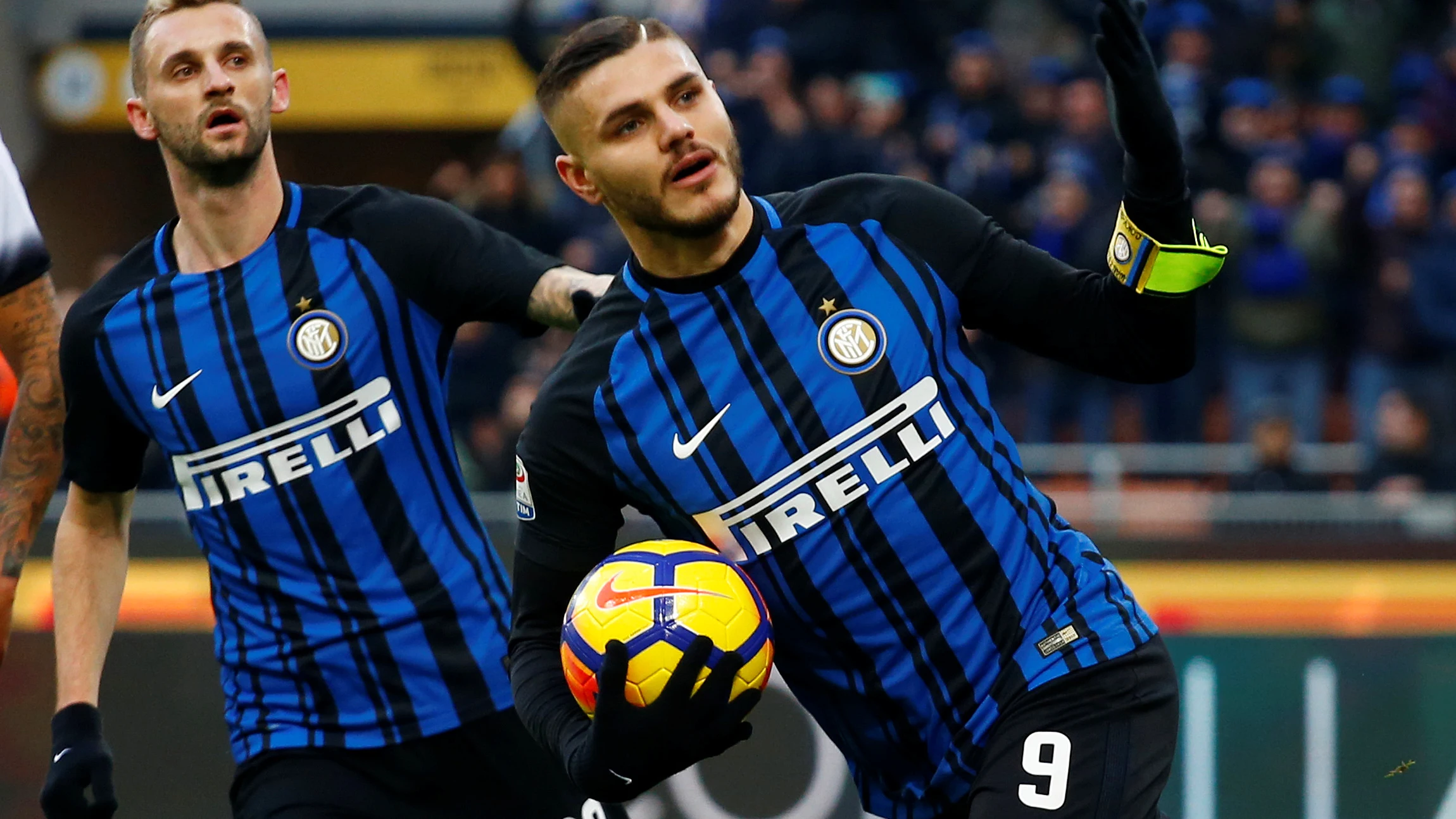 Mauro Icardi celebra un gol con el Inter de Milán