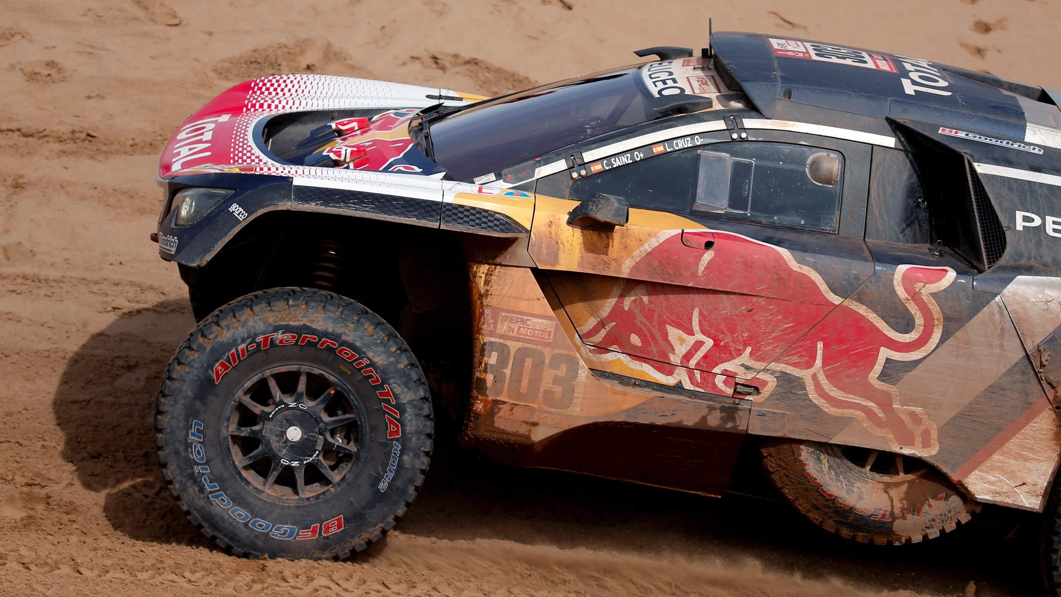 Carlos Sainz, durante el Dakar