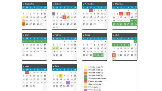Calendario Escolar Castilla y León 2017-2018 Calendario Escolar Castilla y León 2017-2018