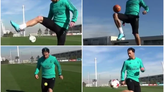 Sergio Ramos demuestra su habilidad en Valdebebas Sergio Ramos demuestra su habilidad en Valdebebas