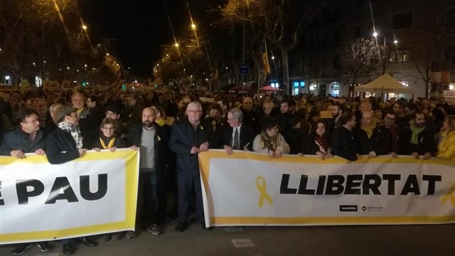 Manifestación de ANC y Òmnium