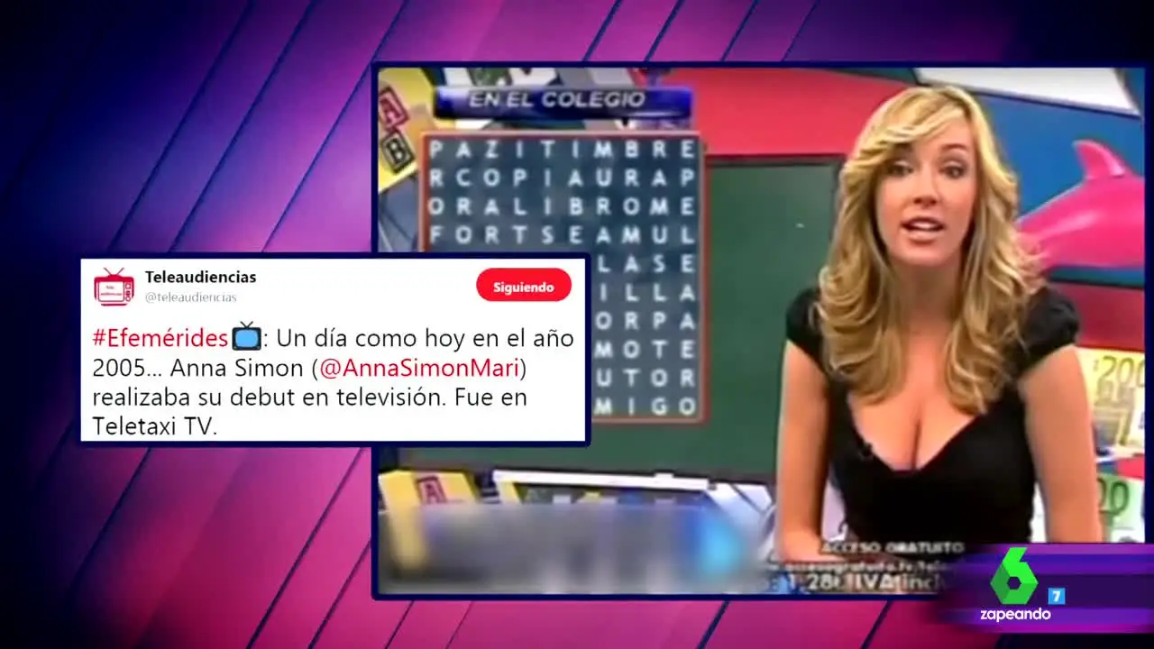 Anna Simon celebra sus 13 años en televisión desmintiendo que debutara en un Call TV