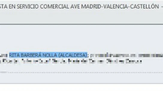 Invitación del Gobierno para la inauguración de AVE de Madrid-Valencia-Castellón Invitación del Gobierno para la inauguración de AVE de Madrid-Valencia-Castellón