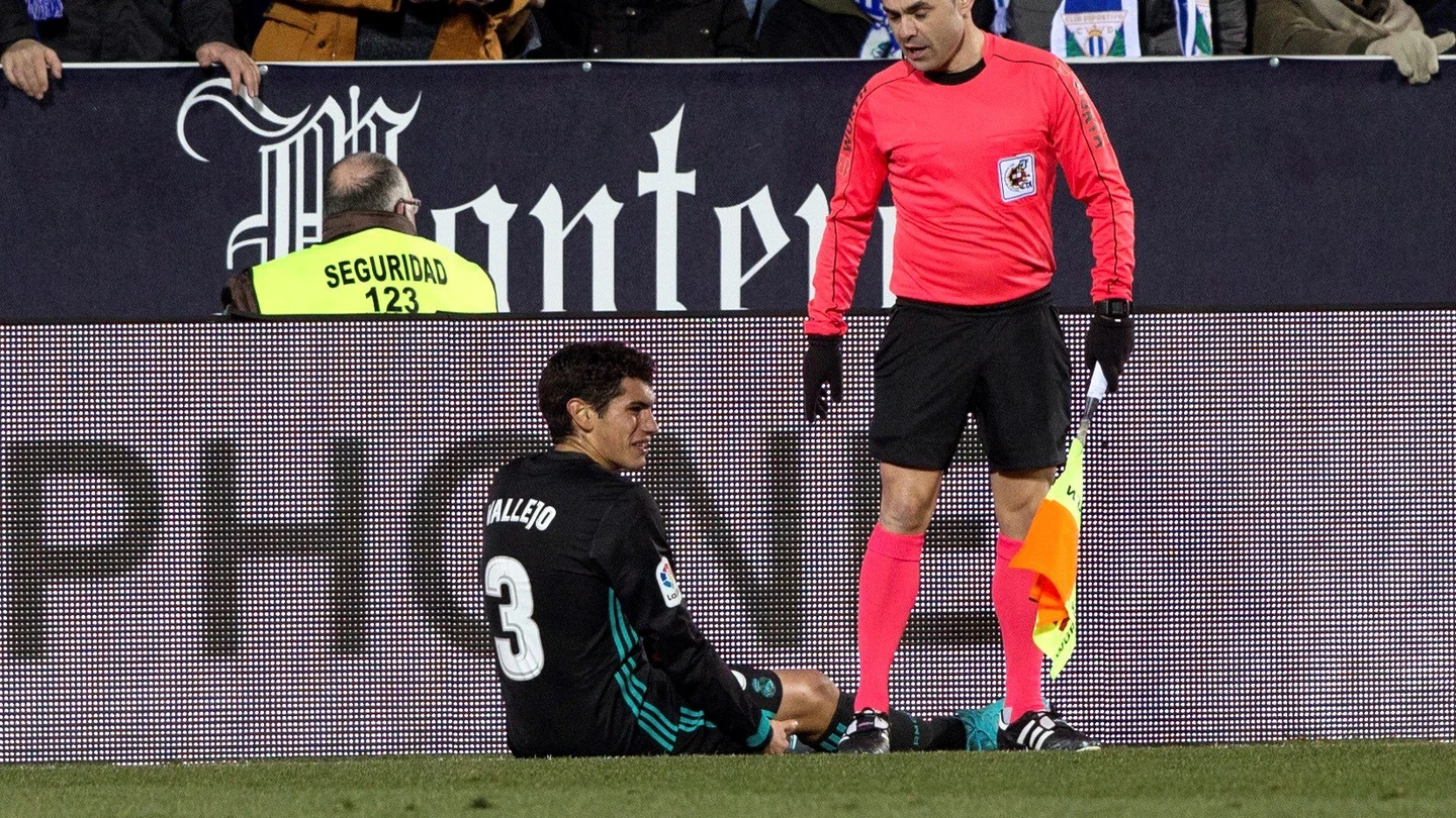 Vallejo, lesionado en el partido de Copa ante el Leganés Vallejo, lesionado en el partido de Copa ante el Leganés