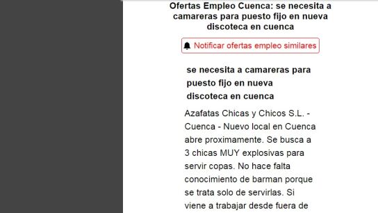 Oferta de empleo