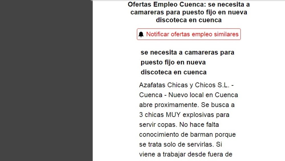 chicas en busca de empleo