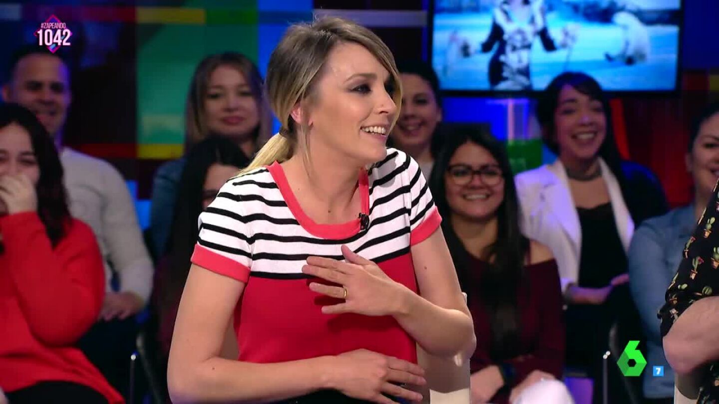 Anna Simon se asusta en Zapeando