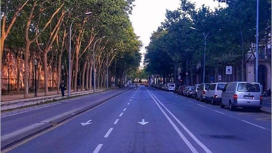 Imagen del paseo Picasso de Barcelona publicada por Puigdemont Imagen del paseo Picasso de Barcelona publicada por Puigdemont