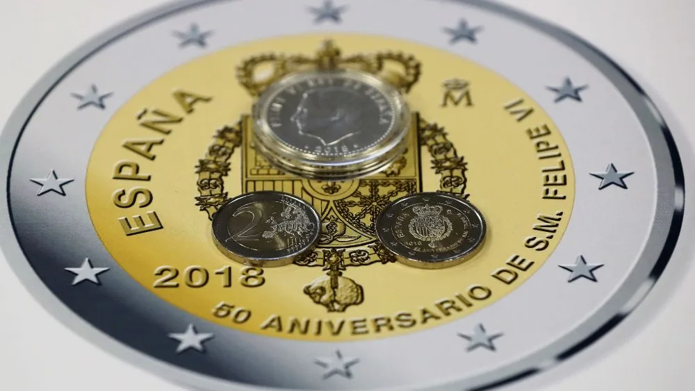 Moneda para conmemorar el aniversario del rey Felipe VI