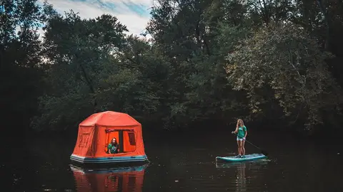 Shoal Tent Una tienda de campaña flotante, la reinvención del camping