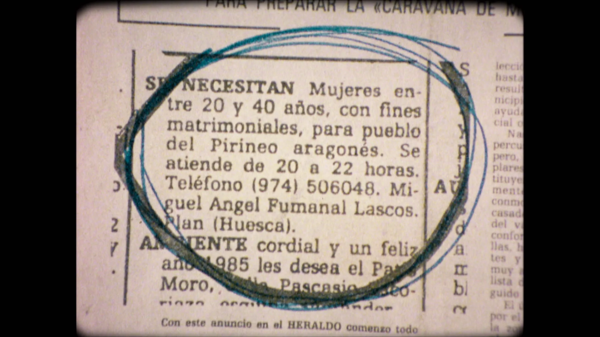 Anuncio en 1985