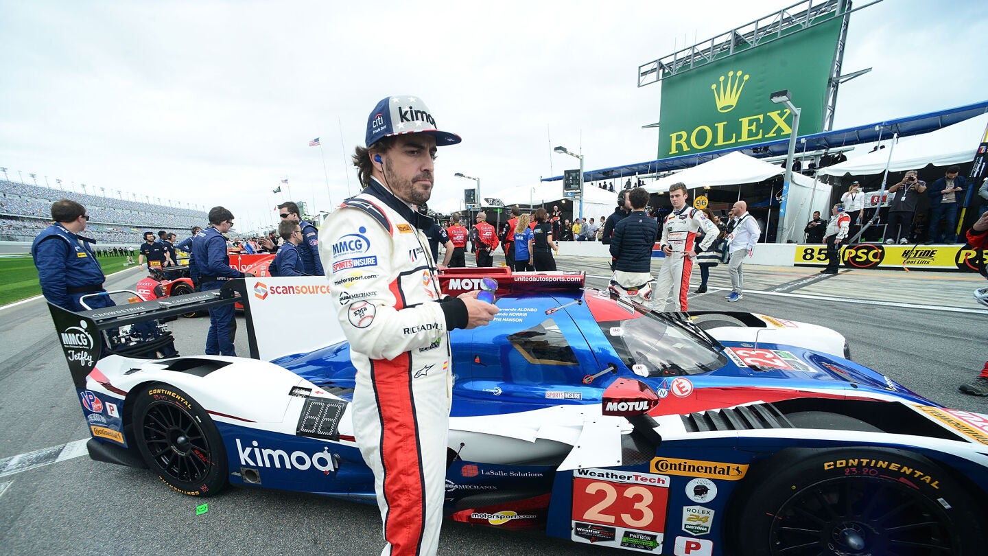 Fernando Alonso, durante las 24 horas de Daytona
