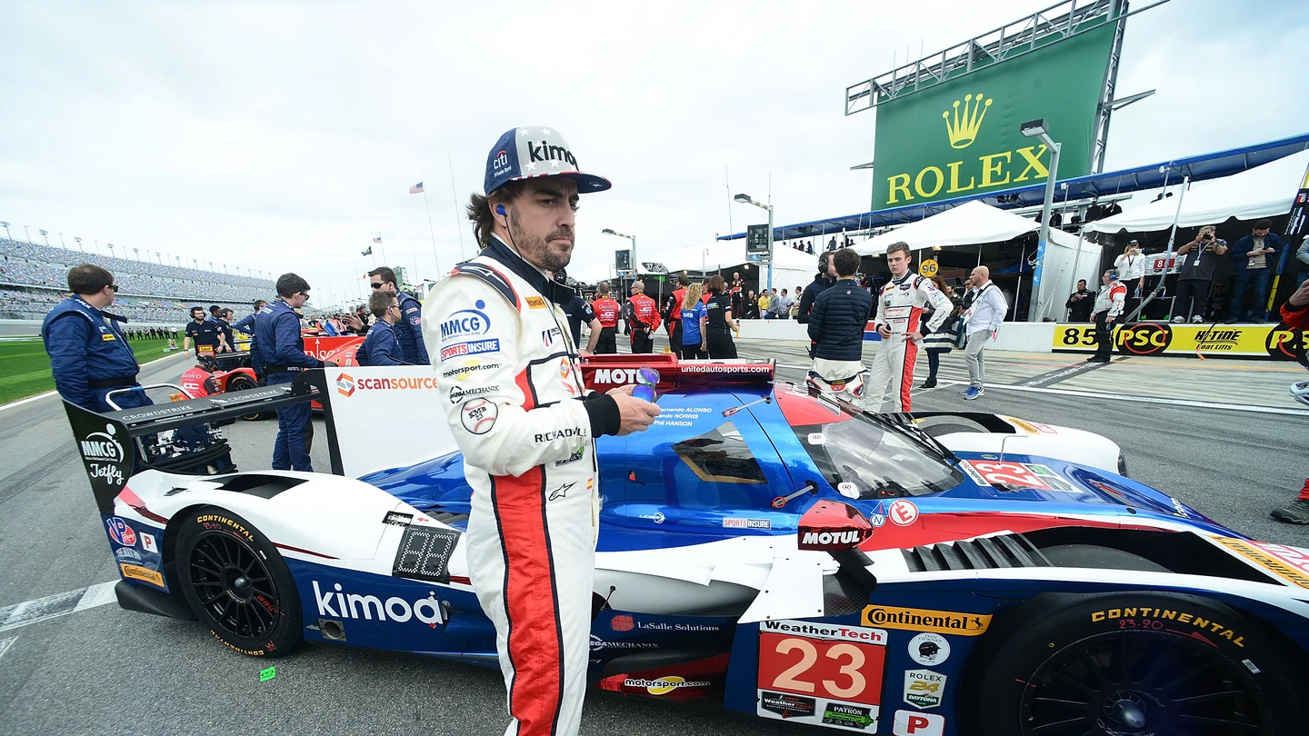 Fernando Alonso, durante las 24 horas de Daytona Fernando Alonso, durante las 24 horas de Daytona