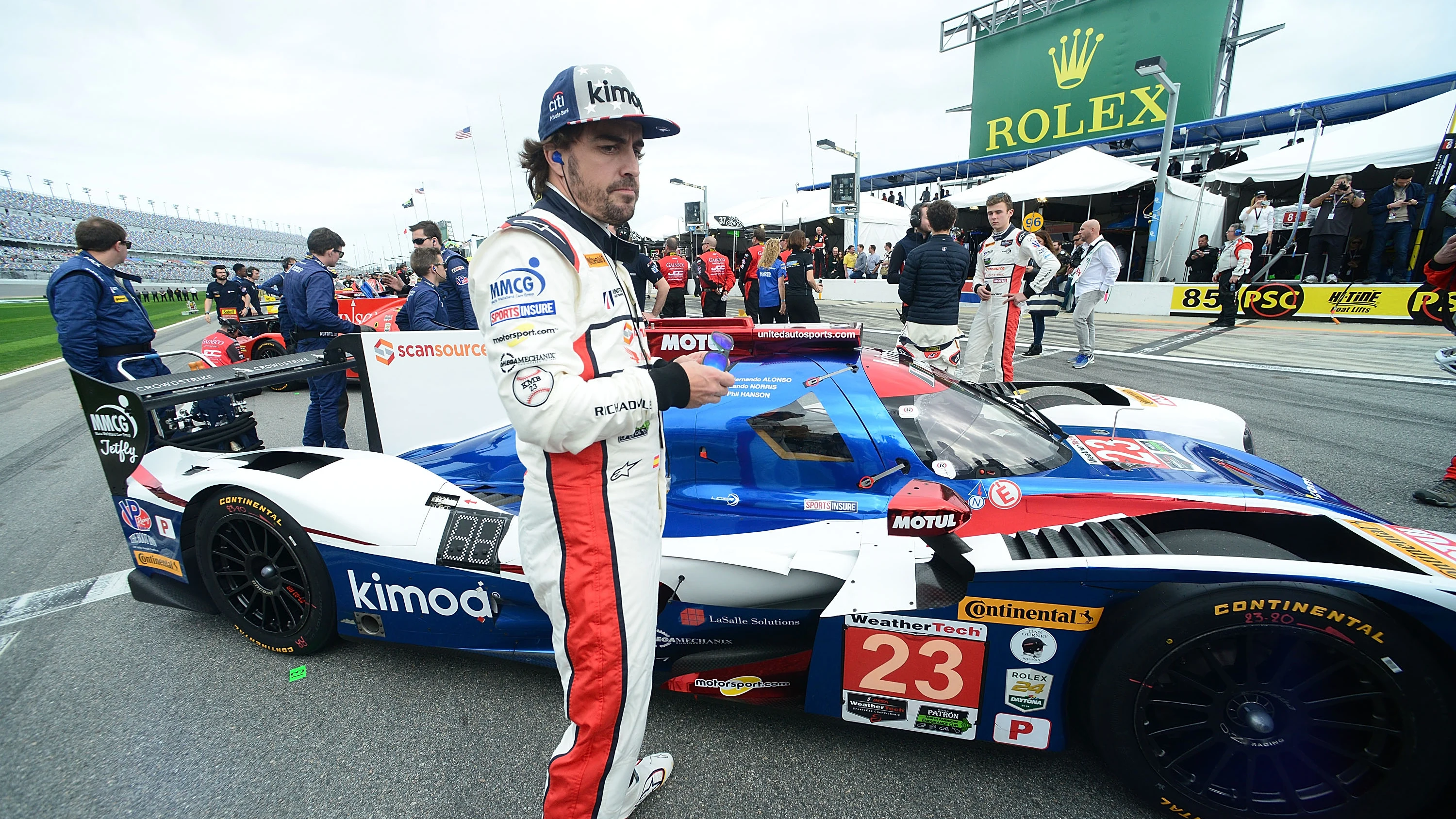 Fernando Alonso, durante las 24 horas de Daytona