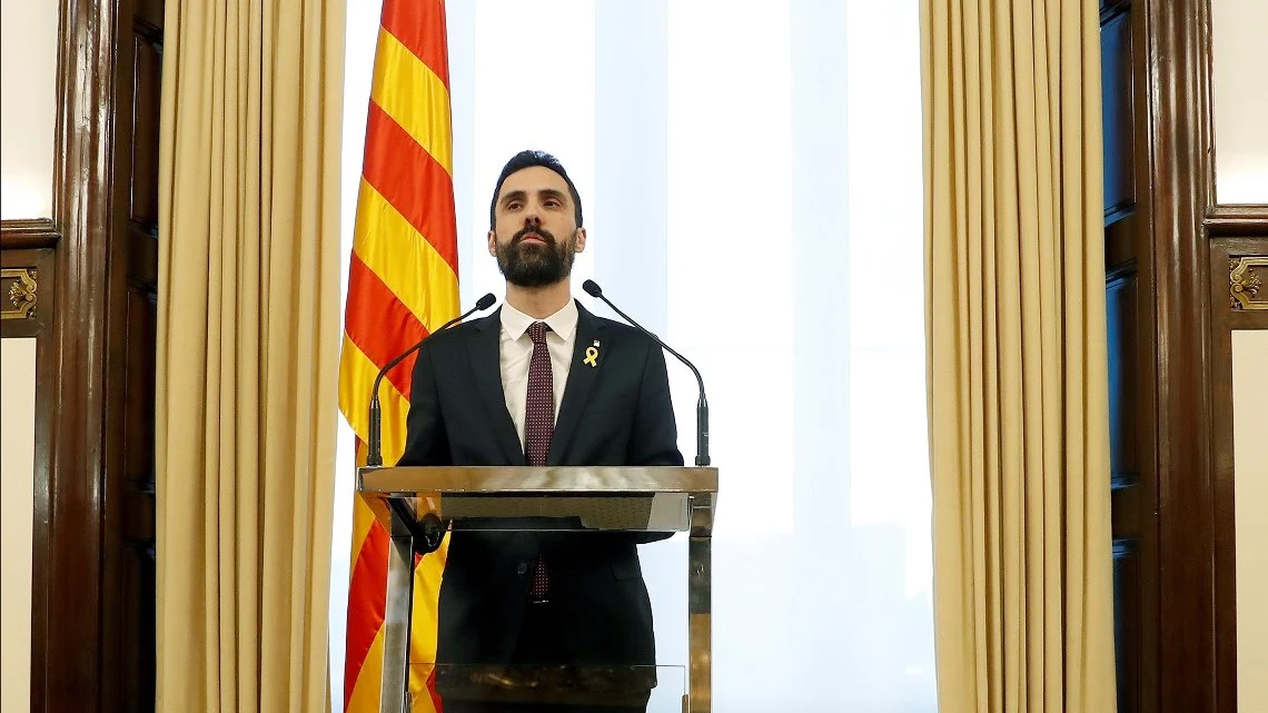 Roger Torrent en una comparecencia ante los medios