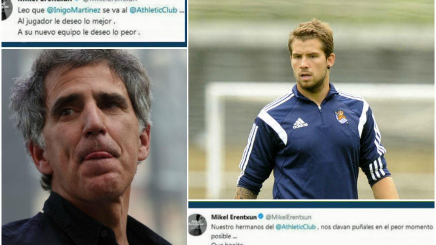 Reacci&oacute;n de Mikel Erentxun en Twitter tras el fichaje de &Iacute;&ntilde;igo Mart&iacute;nez