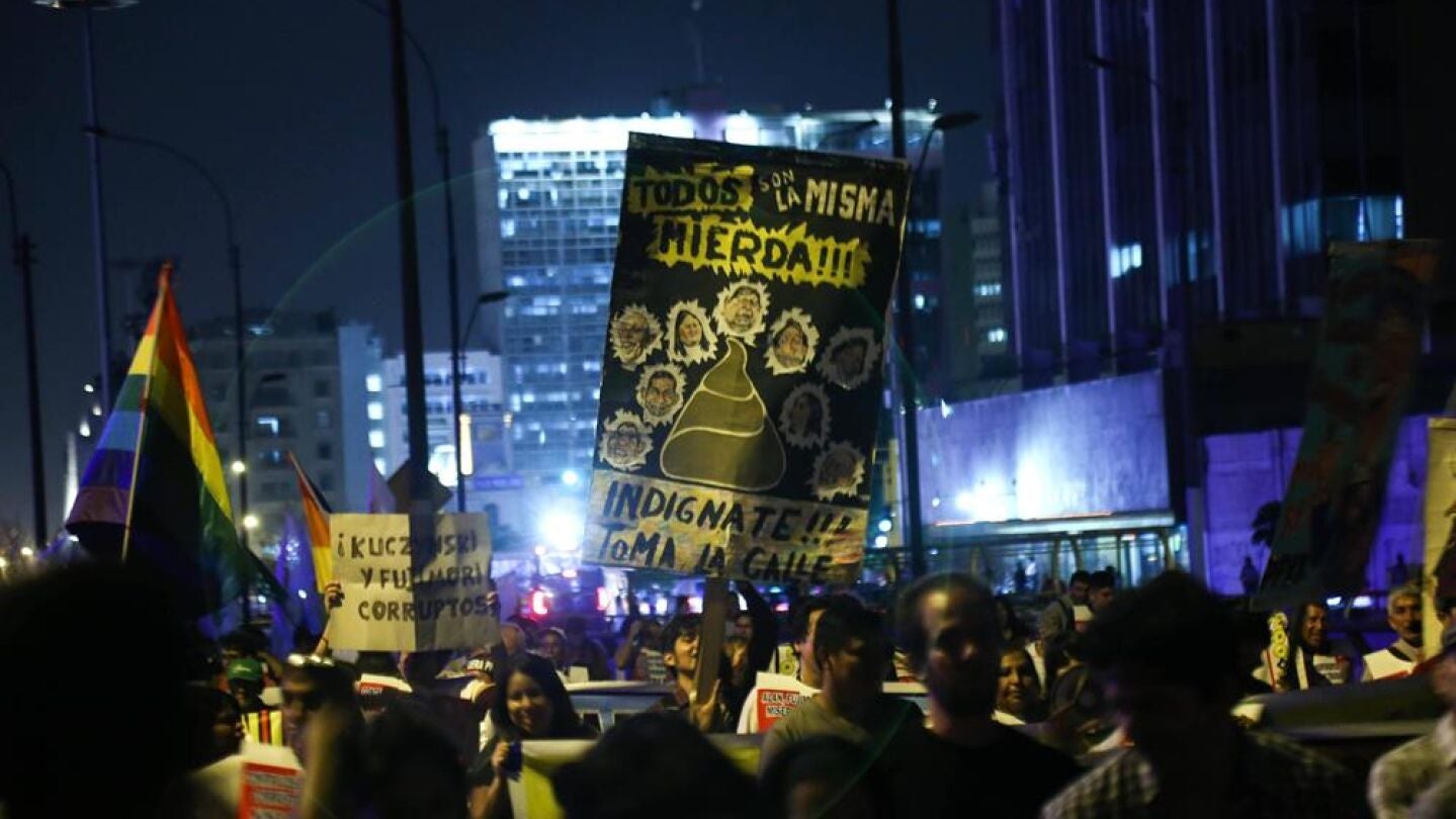 Marcha en contra del indulto a Fujimori 