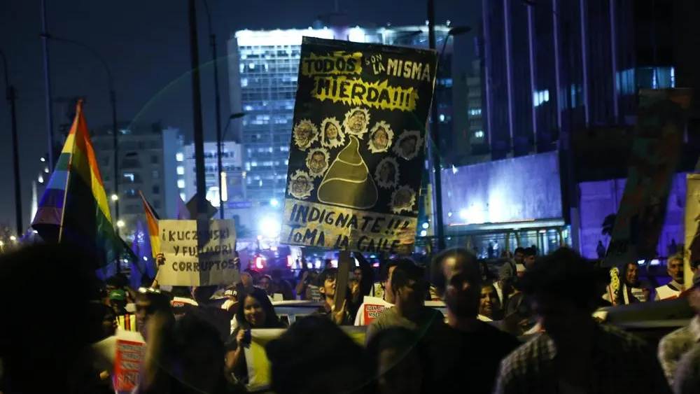 Marcha en contra del indulto a Fujimori 