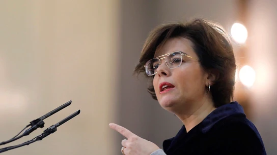 La vicepresidenta del Gobierno, Soraya Saénz de Santamaría La vicepresidenta del Gobierno, Soraya Saénz de Santamaría