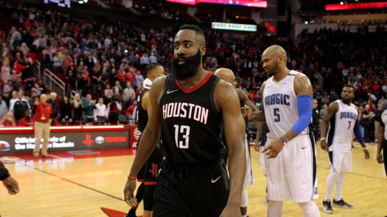 James Harden, en su histórico partido ante los Magic James Harden, en su histórico partido ante los Magic