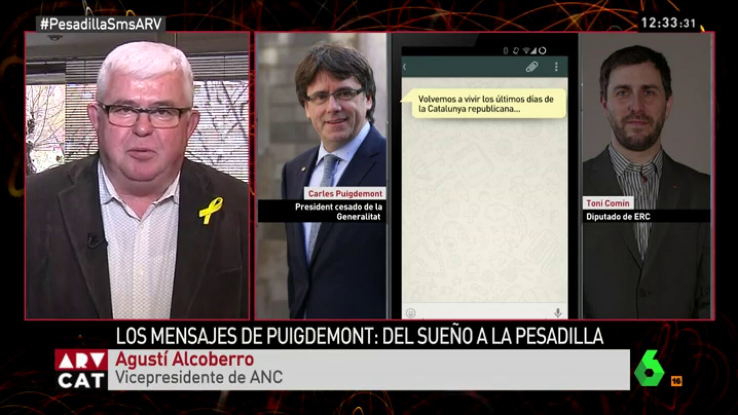 Agust&iacute; Alcoberro: "Son mensajes privados que han sido robados. El Puigdemont que nos interesa es el p&uacute;blico"