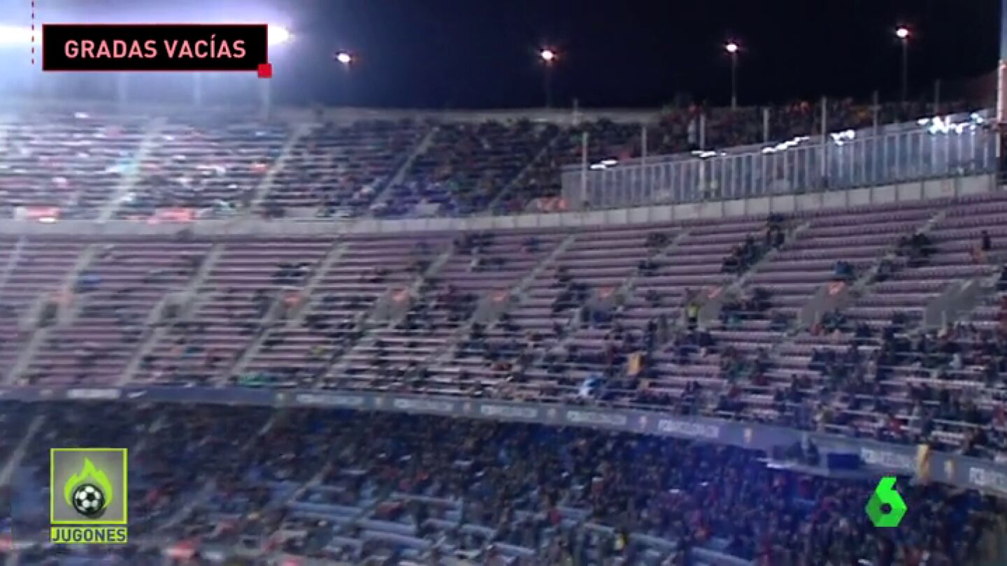 El Camp Nou registra la peor entrada de la temporada ante el Valencia