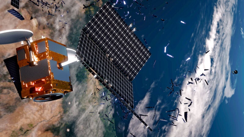 ¿Cómo quieren los científicos destruir toda la basura espacial que flota sobre nuestras cabezas?
