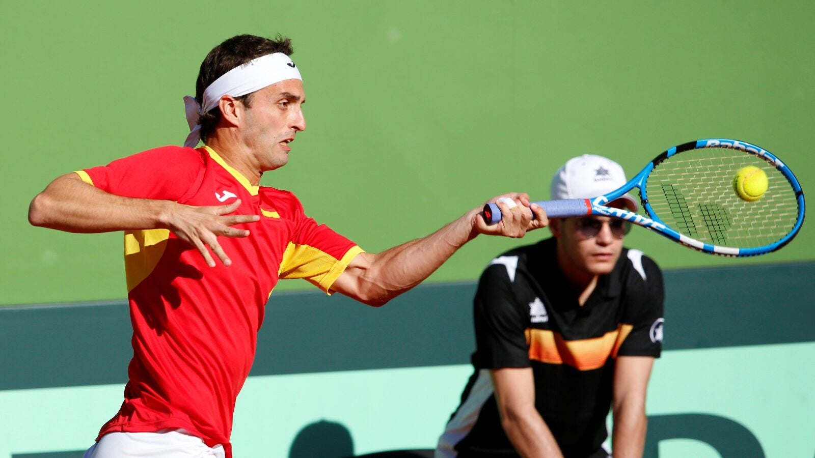 Albert Ramos, en acci&oacute;n ante Broady
