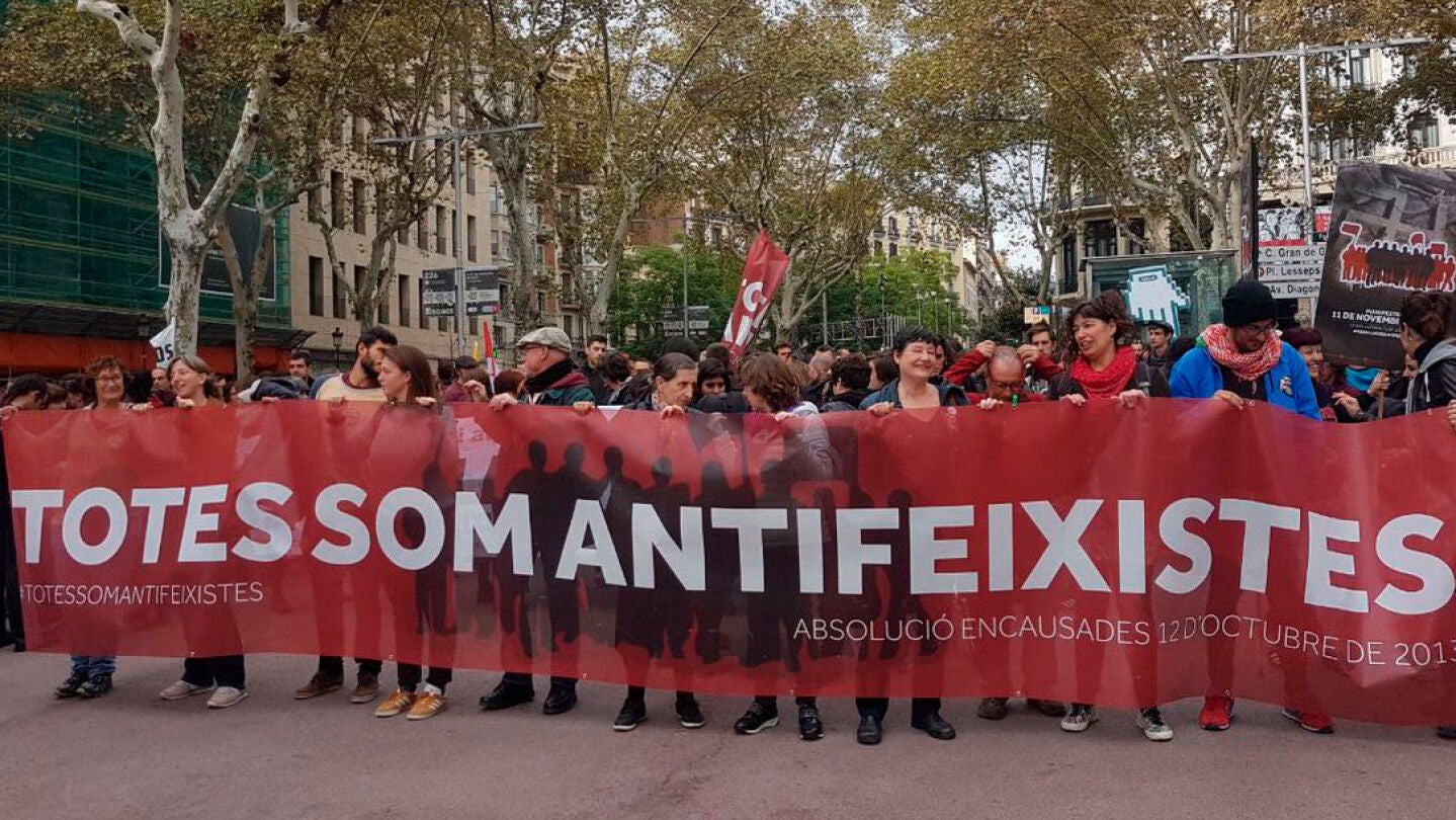 Imagen de archivo de una concentraci&oacute;n de apoyo a los seis encausados